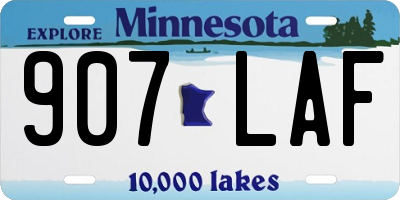 MN license plate 907LAF