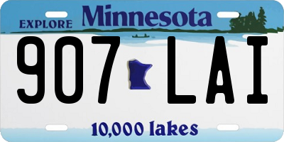 MN license plate 907LAI