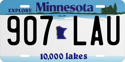 MN license plate 907LAU