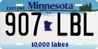 MN license plate 907LBL