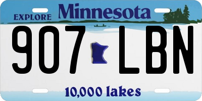 MN license plate 907LBN