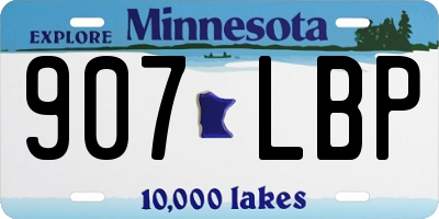 MN license plate 907LBP