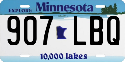MN license plate 907LBQ