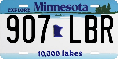MN license plate 907LBR