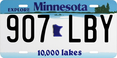 MN license plate 907LBY