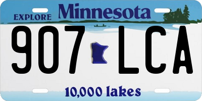 MN license plate 907LCA