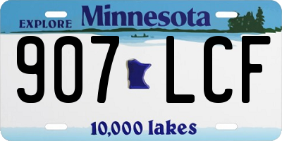 MN license plate 907LCF
