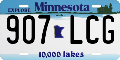 MN license plate 907LCG