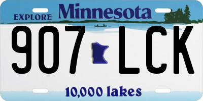 MN license plate 907LCK