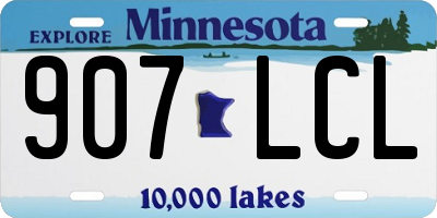 MN license plate 907LCL