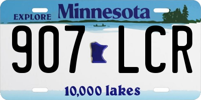 MN license plate 907LCR