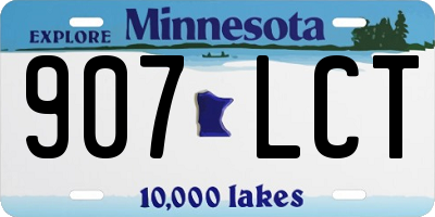 MN license plate 907LCT