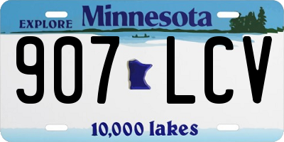 MN license plate 907LCV