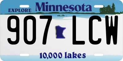 MN license plate 907LCW
