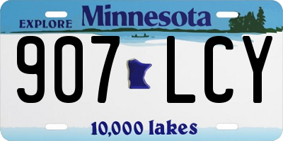 MN license plate 907LCY