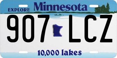 MN license plate 907LCZ