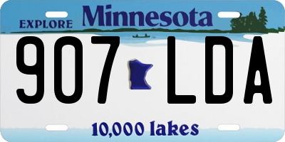 MN license plate 907LDA