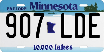 MN license plate 907LDE