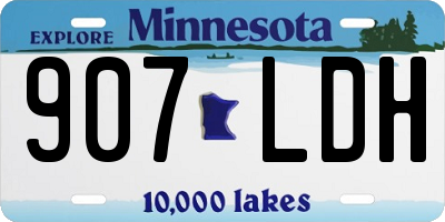 MN license plate 907LDH
