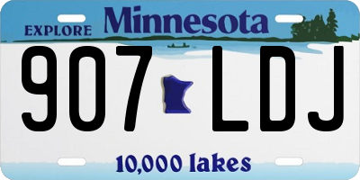 MN license plate 907LDJ