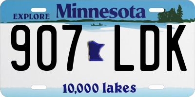 MN license plate 907LDK