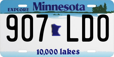 MN license plate 907LDO