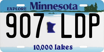 MN license plate 907LDP