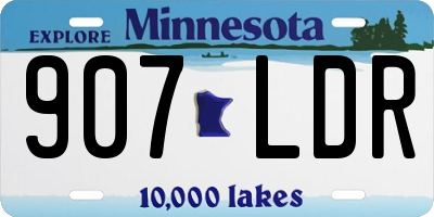 MN license plate 907LDR