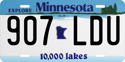 MN license plate 907LDU