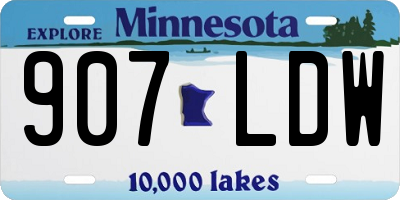 MN license plate 907LDW