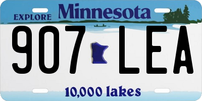 MN license plate 907LEA