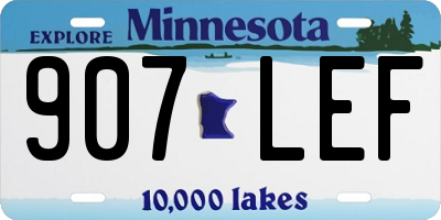 MN license plate 907LEF