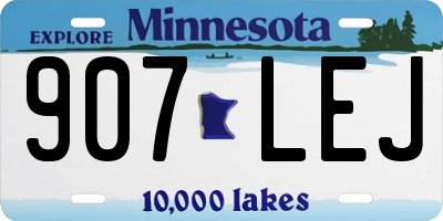 MN license plate 907LEJ