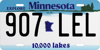 MN license plate 907LEL