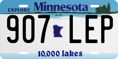 MN license plate 907LEP
