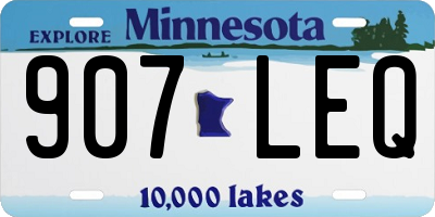 MN license plate 907LEQ