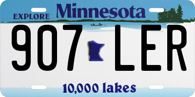 MN license plate 907LER
