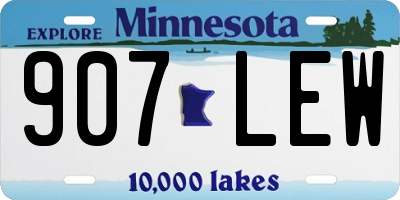 MN license plate 907LEW