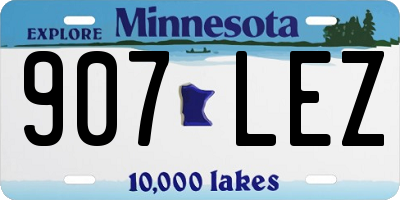 MN license plate 907LEZ