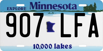 MN license plate 907LFA