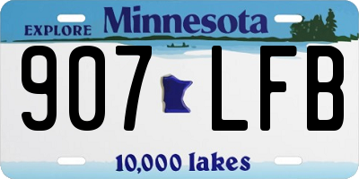 MN license plate 907LFB