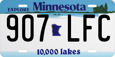 MN license plate 907LFC
