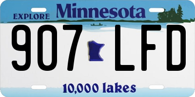 MN license plate 907LFD