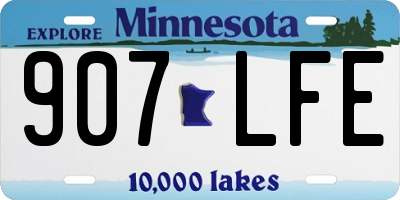 MN license plate 907LFE