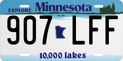 MN license plate 907LFF