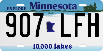 MN license plate 907LFH