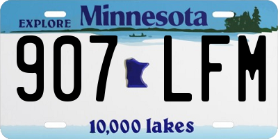 MN license plate 907LFM