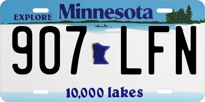 MN license plate 907LFN