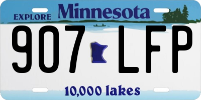 MN license plate 907LFP