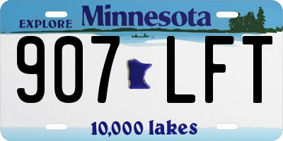 MN license plate 907LFT